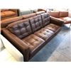 Image 2 : NATUZZI EDITIONS BROWN LEATHER 3 PERSON SOFA 82" X 36"