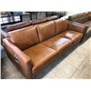 Image 1 : DIGIO LEATHER COLLECTION BROWN LEATHER 3 PERSON SOFA 86" X 36"