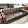 Image 2 : NATUZZI EDITIONS DARK MOCHA LEATHER 3 PERSON SOFA 82" X 36"