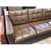 Image 3 : NATUZZI EDITIONS DARK MOCHA LEATHER 3 PERSON SOFA 82" X 36"