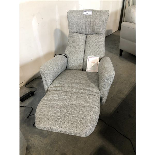 PALLISER GREY FABRIC ELECTRIC RECLINER ARMCHAIR