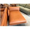 Image 2 : DESIGN WITHIN REACH LIGHT BROWN LEATHER CHAISE LOUNGE SECTION 56" X 40"