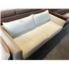 Image 2 : BEIGE LEATHER 3 PERSON SOFA 76" X 36" WITH MATCHING ARMCHAIR