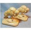 Image 7 : (2) pair of bookends: White Buffalo, 5 ½" x 6", and  buffalo, 4"x 4 ½", metal