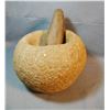 Image 2 : Large round stone grinding bowl, 11" diameter