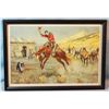 Image 1 : Goodwin, Philip R. framed print, The Bronc Rider, 14" x 10"