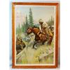 Image 1 : Goodwin, Philip R. framed print, A Fighting Chance, 22" x 15"