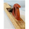 Image 6 : Large wooden block plane, 26" w/2 ¾" blade, old