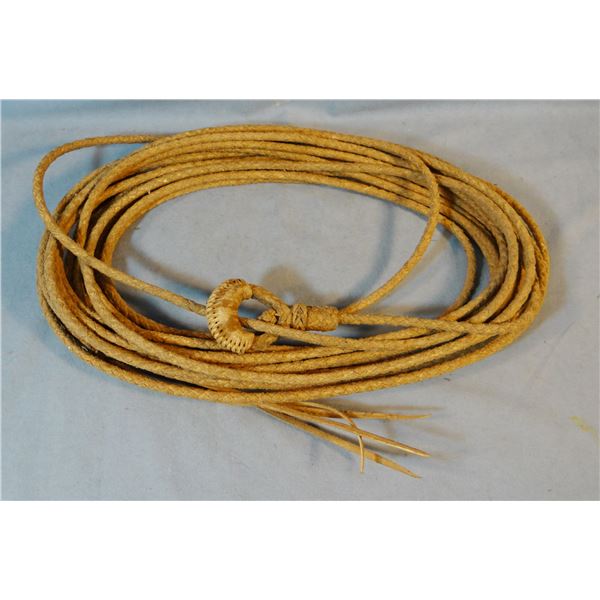 Rawhide riata, 48', shows that it has been used, hondo leather covered ...
