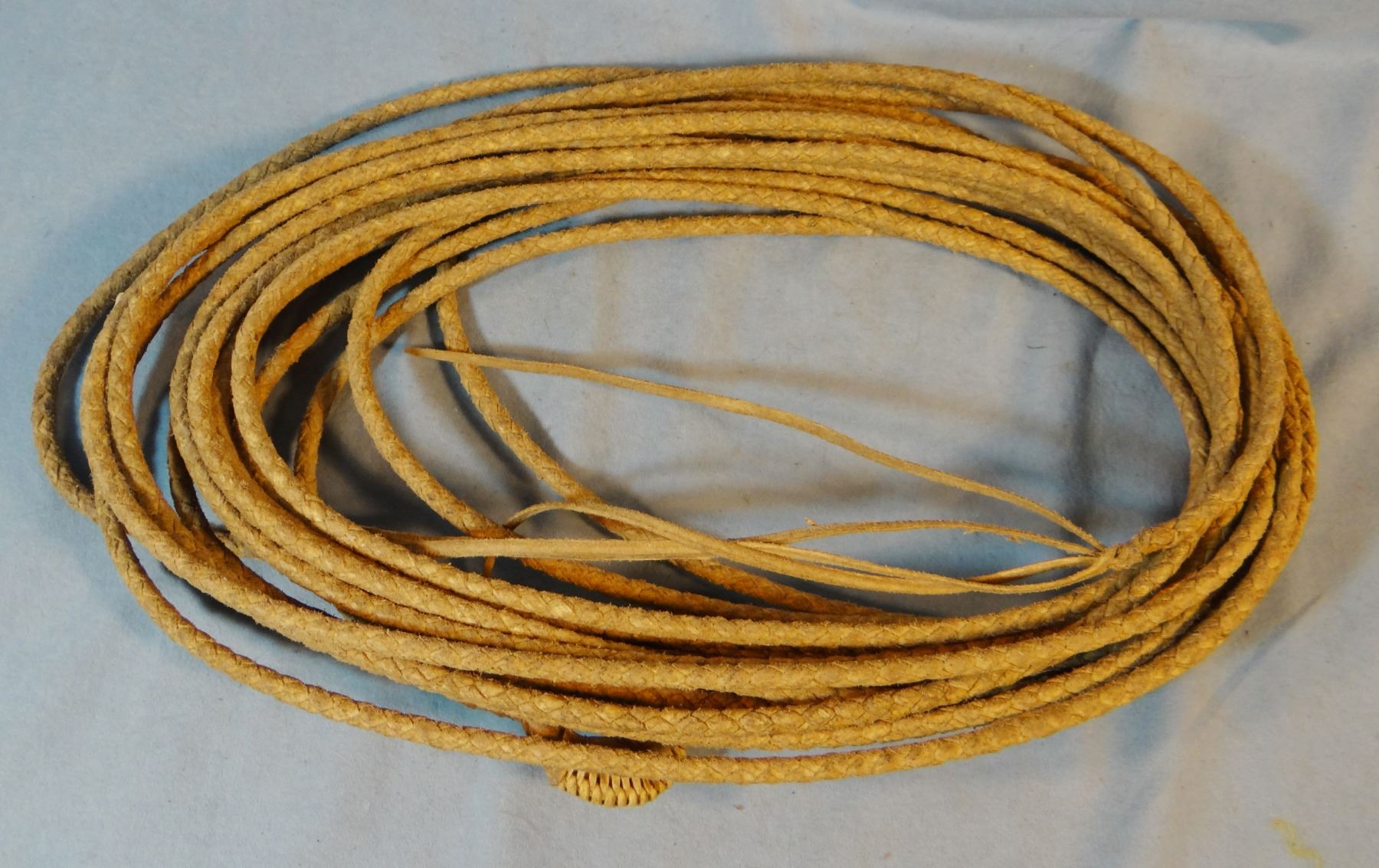 Rawhide riata, 48', shows that it has been used, hondo leather covered ...