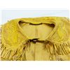 Image 9 : Canvas and buckskin fringed/ trimmed jacket, w/canvas and fancy stitched leggings, tag reads Kalamaz