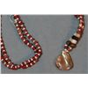 Image 8 : (4) strings of very old beads: burial beads w/abalone shell, beads w/abalone trim, NW Coast beads fr