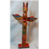 Image 1 : NW Coast 14" totem pole, hand carved & painted