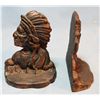 Image 2 : (3) sets Warbonnet bookends: cast iron & resin, 6" x 5 ¾" and 5" x 4"