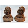 Image 3 : (3) sets Warbonnet bookends: cast iron & resin, 6" x 5 ¾" and 5" x 4"