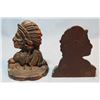 Image 4 : (3) sets Warbonnet bookends: cast iron & resin, 6" x 5 ¾" and 5" x 4"