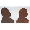 Image 5 : (3) sets Warbonnet bookends: cast iron & resin, 6" x 5 ¾" and 5" x 4"