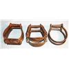 Image 2 : (3) pair vintage iron stirrups