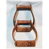 Image 4 : (3) pair vintage iron stirrups
