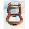 Image 5 : (3) pair vintage iron stirrups