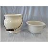 Image 1 : (2) chamber pots: one by W.S. George, bucket style with metal/wood handle and one mark unreadable wi