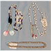 Image 1 : 3 pcs: 7" string of handcut wampum, Chief Thompson necklaces, 17" - 19", Celilo Tribe, Oregon