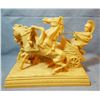 Image 4 : Chairiot rider w/4 horse hitch scuplture, composition, 8" h x 10" w x 6" deep, unmarked
