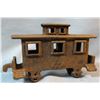 Image 6 : 6 pcs Cast Iron Toys: 5 matching asst'd railroad cars, 1 larger caboose