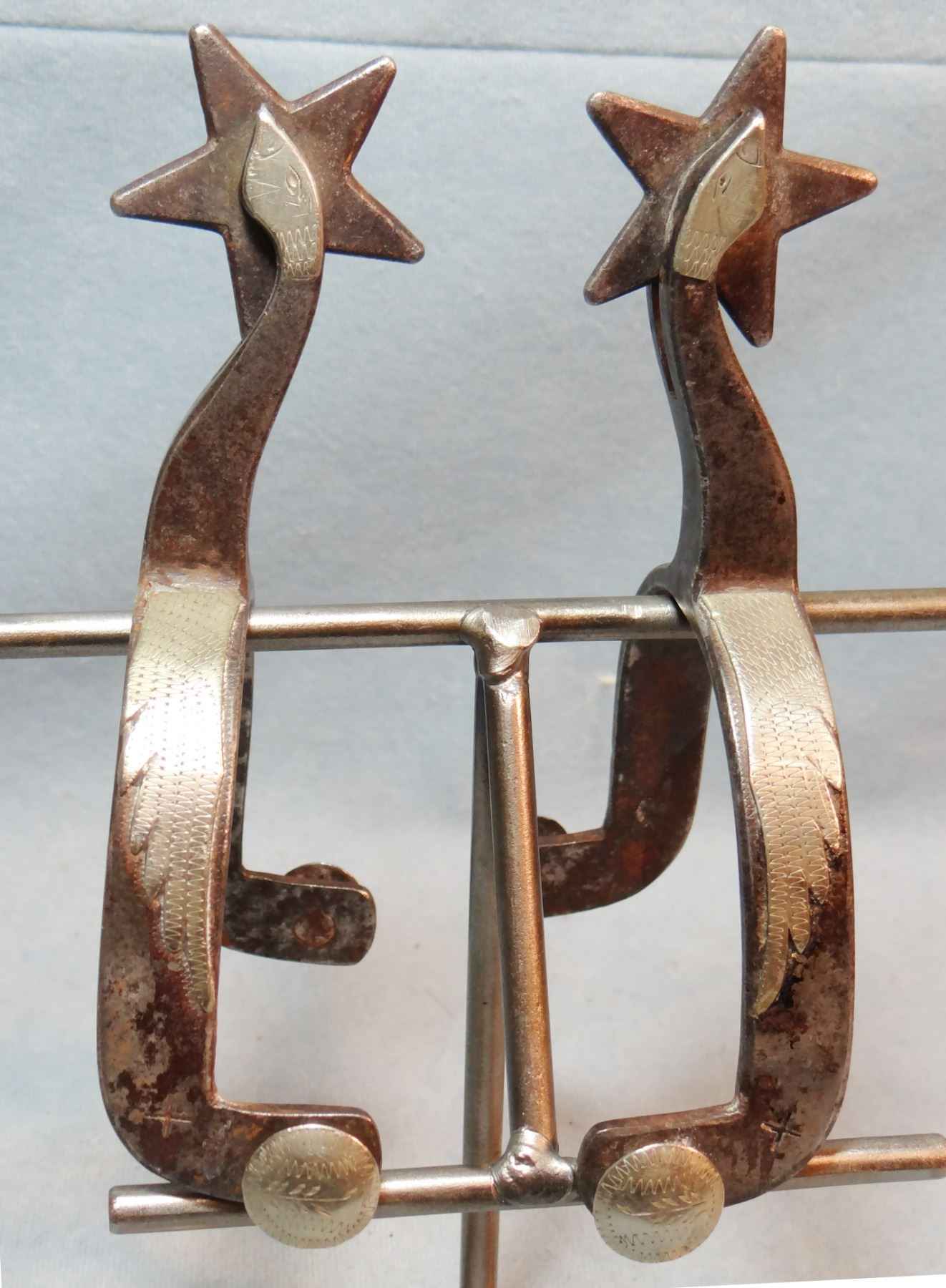 Cloverleaf Spur Rowels 1-3/8 Antique Brown Sold in Pairs by Metalab Cloverleaf Spur Rowels 1-3/8 Antique Brown Sold in Pairs by Metalab