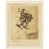 Image 2 : DeYoung, Joe etching, A Bronc Rider, 2 ½" x 2", framed