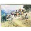 Image 2 : Shope, Irwin "Shorty" print, Grizzly Encounter, 11" x 15", framed