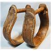 Image 1 : R. A. Meanea, Cheyenne, Wy. leather covered stirrups, each stirrup is double marked