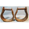 Image 2 : R. A. Meanea, Cheyenne, Wy. leather covered stirrups, each stirrup is double marked