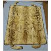 Image 2 : Wolf  hide rug, made from 4 wolf hides sewed together, 72" x 61", fully lined, lining with scalloped