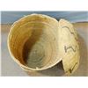 Image 2 : Large woven grass basket w/lid and  handles, 17" h x 16" diameter, excellent condition