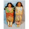 Image 1 : (2) Indian skookum dolls: mother and papoose, 16" and 15" Indian brave