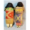 Image 2 : (2) Indian skookum dolls: mother and papoose, 16" and 15" Indian brave