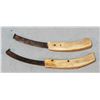 Image 1 : (2) hoof knives, bone handles, 8" and 9"