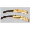 Image 2 : (2) hoof knives, bone handles, 8" and 9"