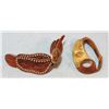 Image 1 : (2) pcs: Al Furstnow hand splint tool & a pair John Clark spur straps, Shakopee, MN