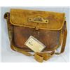 Image 1 : W.F. & Co Express Messenger leather bag with ID badge, 10" x 14" with shoulder strap