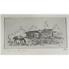 Image 5 : (7) Powell, Ace etchings, various sizes, all signed, all #1 of 50, Indian, Cowboy and Cabin scenes