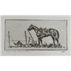 Image 8 : (7) Powell, Ace etchings, various sizes, all signed, all #1 of 50, Indian, Cowboy and Cabin scenes
