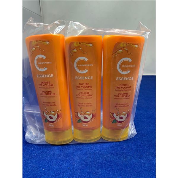 Compliments Essence Volumizing Conditioner (3 x 300ml) White Nectarine