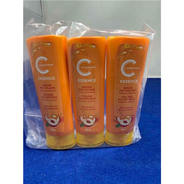 Compliments Essence Volumizing Conditioner (3 x 300ml) White Nectarine