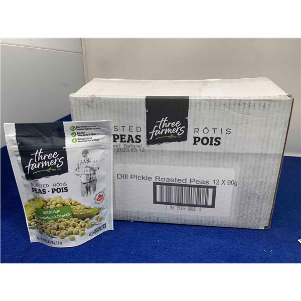 Three Farmers Roasted Peas-Dill Pickle (12 x90g)