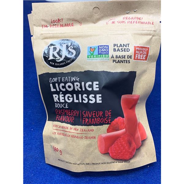 RJ's Soft Raspberry Flavour Licorice (180g x 4)