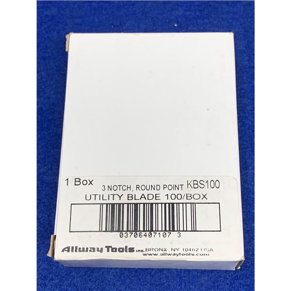 100 ct 3 Notch, Round Point Utility Blade