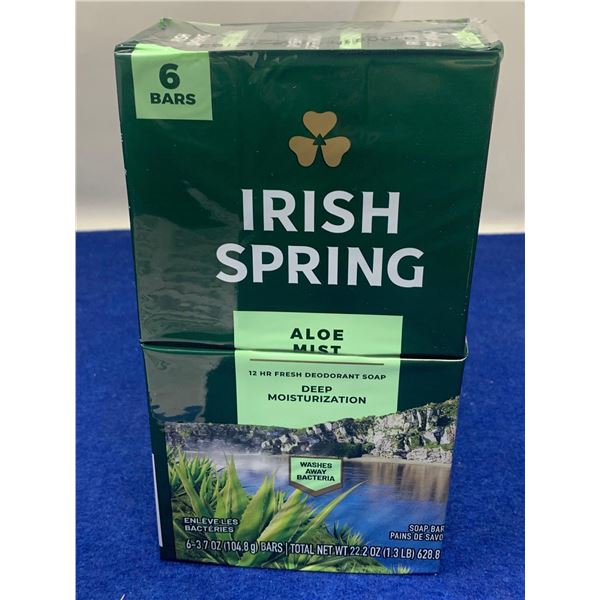 Irish Spring Aloe Mist Bar Soap (6 x 104.8g)