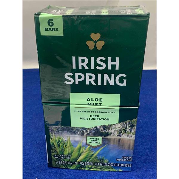 Irish Spring Aloe Mist Bar Soap (6 x 104.8g)